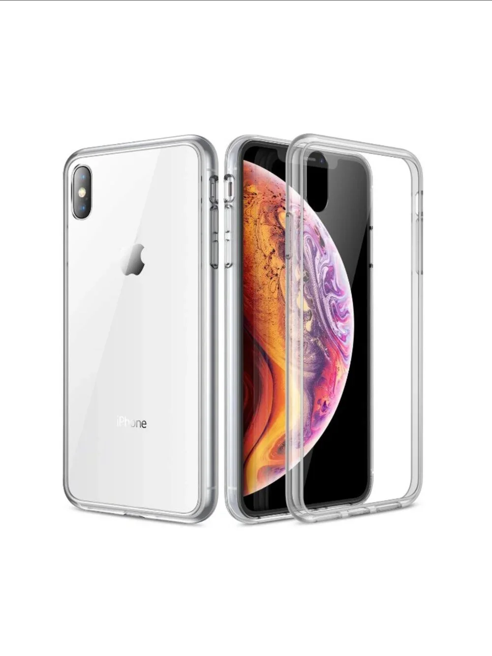 NEW iPhone 10 X XS Case Clear 360 Full Body Transparent Protective Bumper Cover